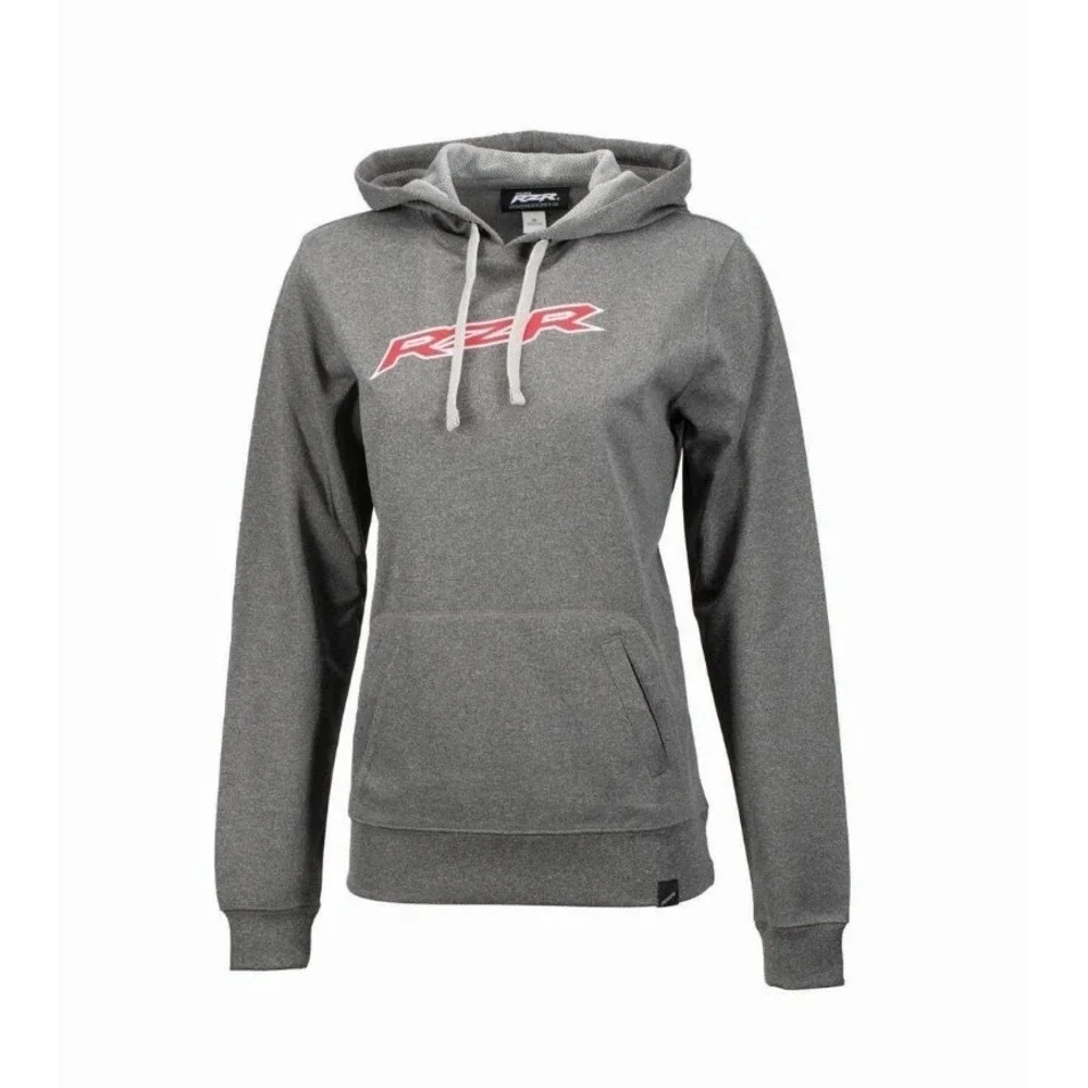 NWT Polaris RZR Vapor Fitted Hoodie Womens size LARGE Charcoal Gray